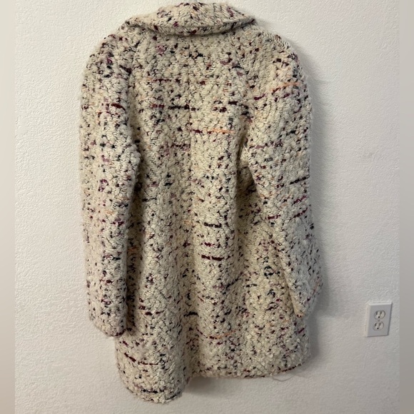 Elizabeth and James New York Bebe Boucle virgins wool coat women size large - Picture 7 of 7